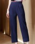 Pleated straight pants