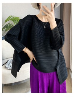 Pleated  asymmetrical blouse