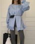 Ruffle hem blouse