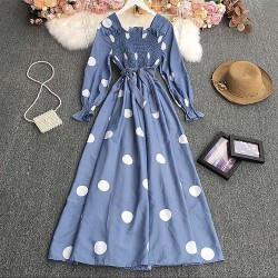 Long Polka Dot Dress