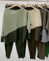 Pleated Colorblock blouse and pants set