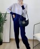 Pleated Colorblock blouse and pants set