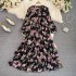 Long Floral Print Dress