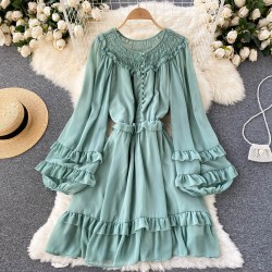 Bell sleeve ruffle tunic