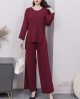 Knit pullover and pants set