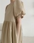 Puff sleeve long dress