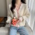 Heart button knit cardigan