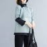 [PREMIUM] Colorblock Pleated Collar Blouse