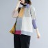 [PREMIUM] Colorblock Pleated Collar Blouse