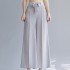 Palazzo pleated pants with sash