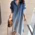 Ombre denim dress