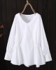 LM+ V-neck blouse