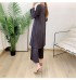 Pleated long tunic and pants set