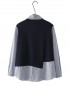 LM+ Combination stripe blouse