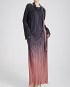 Pleated Ombre dress with sash