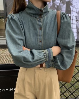 Denim blouse