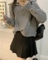 Mockneck knit sweater