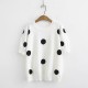 LM+  Polka Dot Knit Top