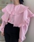 Oversize collar blouse