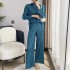 Pleated basic top and pants set