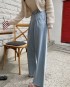 Denim pants with pleats