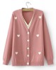 LM+ Heart knit button cardigan