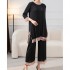 Pleated tassel tunic and pants set