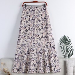 Floral motif skirt