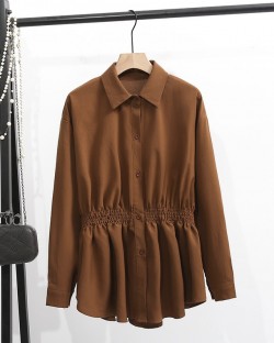 LM+ Gathered waist shirt