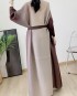 Pleated long ombre cardigan