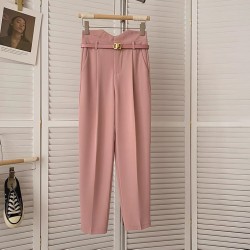 Pastel pants with belt