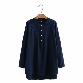 LM+ Embroidered Motif Blouse