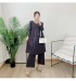 Pleated long tunic and pants set