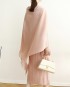 Pleated tassel cape