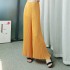 Pleated palazzo pants long