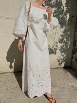 Long eyelet dress