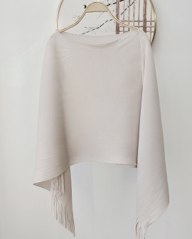 Pleated tassel cape