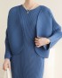 Pleated open cardigan