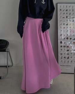 Candy color flare skirt