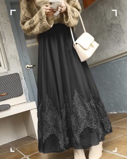 Lace hem tutu skirt