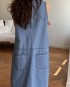 Sleeveless denim dress