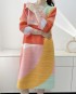 Abstract Motif Pleated Dress