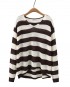 LM+ Stripe V-neck knit pullover