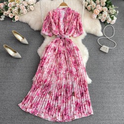 Floral dress with belt