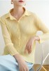 Pleated button blouse