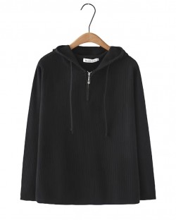 LM+ Hooded knit pullover