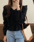 Blouse with ruffle