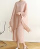 Pleated tassel cape