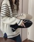 Stripe knit pullover