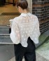 Sheer polka dot blouse